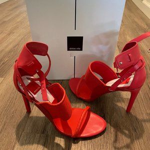 Dolce Vita Halton Persimmon Snake Leather Red Size 9.5